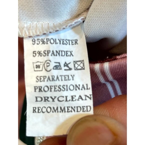 Milano Fashion Womens Striped Romper Tie Front W/ Hole Backless Pink Sz 10 - Picture 7 of 7